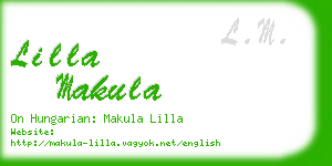 lilla makula business card